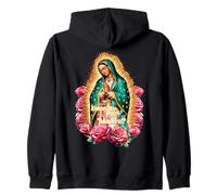 Santa Maria de Guadalupe Saint Virgin Mary of Guadalupe Felpa con Cappuccio