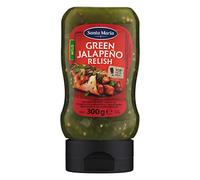 Santa Maria Green Jalapenos Relish, Salsa Jalapenos Dolce E Delicata, Con Peperoni Verdi Piccanti E Tomatillos, Ideale Per Arricchire I Piatti Della Cucina Tex-mex, color Rosso, 300 g