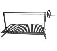 Santa Maria - Griglia in ferro argentino con angolo a V, stile argentino + piastra in ferro