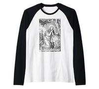 Santa Maria Maddalena Vintage Tradizionale Cattolica Santa Maglia con Maniche Raglan