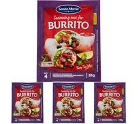 Santa Maria, Spezie Miste per Burritos, Mix Tipico della Cucina Tex-Mex, Miscela di Erbe Aromatiche, con Curry, Aglio, Paprika e Peperoncino, Ottimo con Carne e Pollo, senza Coloranti, 28 g