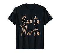 Santa Marta Colombia Design Elegante Vintage Maglietta