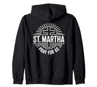 Santa Marta Patrona Dell'ospitalità Devozione Cattolica Felpa con Cappuccio