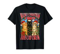 Santa Meowy Christmas di The Cat Crew Funny Bootleg Ugly Maglietta