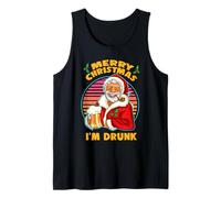 Santa Merry Christmas I'm Drunk Beer Drinking Funny Xmas Canotta