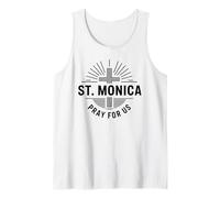 Santa Monica Prega per Noi Patrona Santa Cattolica Croce Canotta