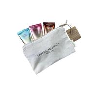 Santa Monica Skincare | KIT Autoabbronzante e Acceleratore di Abbronzatura Viso e Corpo | 3 Creme Idratanti + Pochette | Per un Colorito Dorato e Naturale