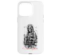 Santa Muerte con candela per appassionati di estetica spirituale Custodia per iPhone 15 Pro Max