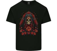 Santa Muerte Culto Femminile Dea Saint Di Death Uomo Cotone T-Shirt