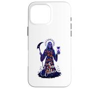 Santa Muerte Falce & Clessidra Chicano Messicano Street Art Custodia per iPhone 16 Pro Max