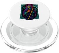 Santa Muerte Fiamma Cuore Preghiera Sacra Arte PopSockets PopGrip per MagSafe