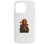 Santa Muerte Messicano Folk Saint Realistic Skull Ritratto Art Custodia per iPhone 14 Pro Max