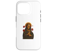 Santa Muerte Messicano Folk Saint Realistic Skull Ritratto Art Custodia per iPhone 16 Pro