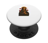 Santa Muerte Messicano Folk Saint Realistic Skull Ritratto Art PopSockets PopGrip Adesivo