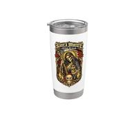 Santa Muerte sovrano del mondo Bicchiere termico in acciaio inox doppia parete