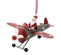 Santa Ornaments For Christmas Tree, Santa Airplane Ornament, Christmas Snowman Decorations, Christmass Tree Aircraft Hangings Pendant | Santas Claus Flying Airplane Hangings For Christmass