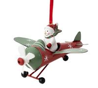 Santa Ornaments For Christmas Tree, Santa Airplane Ornament, Christmas Snowman Decorations, Christmass Tree Aircraft Hangings Pendant | Santas Claus Flying Airplane Hangings For Christmass