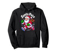 Santa Pace Christmas Running Runner Costume Xmas 5k Marathon Felpa con Cappuccio