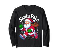 Santa Pace Christmas Running Runner Costume Xmas 5k Marathon Maglia a Manica