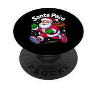 Santa Pace Christmas Running Runner Costume Xmas 5k Marathon PopSockets PopGrip Adesivo