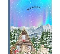 Santa Paws Christmas Collage Notebook: 150 lined pages, 7.5 x 9.25 inches, glossy paperback
