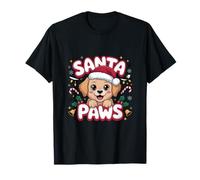 Santa Paws Christmas Cute Dog Cat Holiday Funny Pet Lover Maglietta
