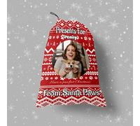 Santa Paws - Cucciolo Natale Vigilia Ricompensa Borsa - Personalizzato Cane