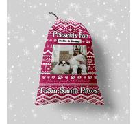 Santa Paws - Cucciolo Natale Vigilia Ricompensa Borsa - Personalizzato Rosa Cane