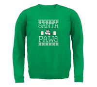 Santa Paws - Felpa Per Bambini - Carino Cane Natale Xmas Cani Amore