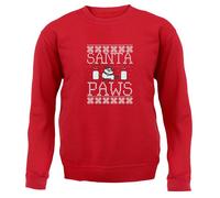 Santa Paws - Felpa Per Bambini - Carino Cane Natale Xmas Cani Amore