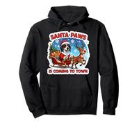 Santa Paws Is Coming, Albero di Natale, Cane Walker Coonhound Felpa con Cappuccio