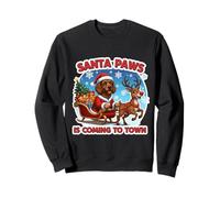 Santa Paws Is Coming Christmas American Water Spaniel Felpa