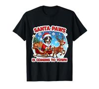 Santa Paws Is Coming Christmas Great Swiss Mountain Dog Maglietta