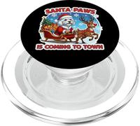 Santa Paws sta arrivando in città Cane Coton de Tulear di Natale PopSockets PopGrip per MagSafe