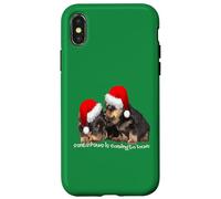 Santa Paws sta arrivando in città carino Rottweiler Natale Custodia per iPhone X/XS