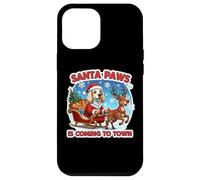 Santa Paws sta arrivando in città Christmas Clumber Spaniel Dog Custodia per iPhone 12 Pro Max