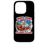 Santa Paws sta arrivando in città Christmas Clumber Spaniel Dog Custodia per iPhone 14 Pro