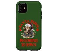 Santa Paws sta arrivando in città con Christmas Chocolate Lab Custodia per iPhone 11