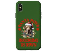 Santa Paws sta arrivando in città con Christmas Chocolate Lab Custodia per iPhone X/XS
