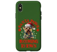 Santa Paws sta arrivando in città con Christmas Yorkshire Terrier Custodia per iPhone X/XS