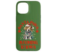 Santa Paws sta arrivando in città con il cane segugio di Natale Custodia per iPhone 15