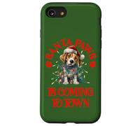 Santa Paws sta arrivando in città con il cane segugio di Natale Custodia per iPhone SE (2020) / 7/8