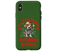 Santa Paws sta arrivando in città con il cane segugio di Natale Custodia per iPhone X/XS