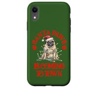Santa Paws sta arrivando in città con il carlino di Natale Custodia per iPhone XR