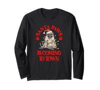 Santa Paws Sta arrivando in Città con Il Carlino di Natale Maglia a Manica