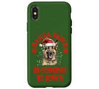Santa Paws sta arrivando in città con il pastore tedesco di Natale Custodia per iPhone X/XS