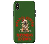Santa Paws sta arrivando in città con il pugile di Natale Custodia per iPhone X/XS