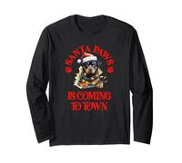 Santa Paws Sta arrivando in Città con Il Rottweiler di Natale Maglia a Manica