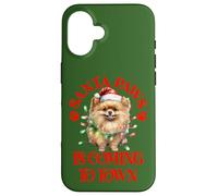 Santa Paws sta arrivando in città con la Pomerania di Natale Custodia per iPhone 16