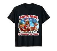 Santa Paws Sta arrivando in Città Il Proprietario del Cane Bloodhound di Natale Maglietta
